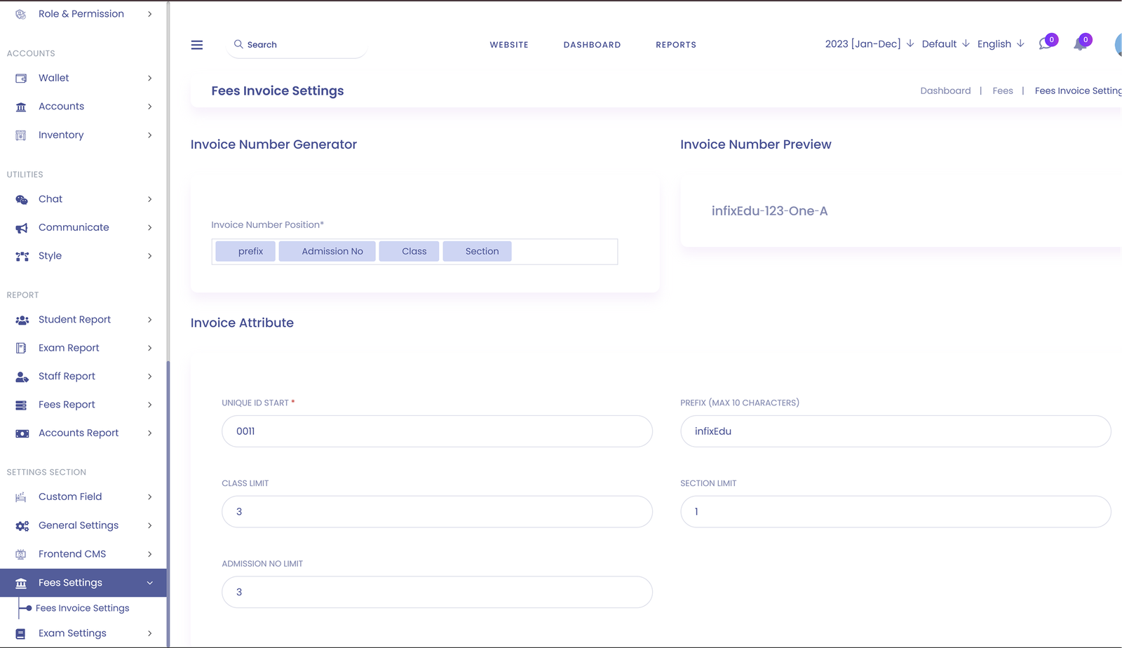 Fee Management System